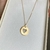 Pingente Medalha Coração com Diamantes - Ouro 18K - comprar online