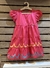 Vestido Decote Quadrado Festonê Rosa M2VT3896 - comprar online