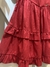 Vestido Vermelho Manga Bufante Com Babadinhos MVT4320 - Nina Sapeca