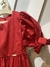 Vestido Vermelho Manga Bufante Com Babadinhos MVT4320 na internet