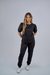 Scrubs Feminino Essência Preto Manga Bufante