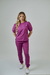 Scrubs Feminino Essência Roxo Manga Bufante