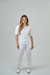 Scrubs Feminino Essência Branco Manga Bufante