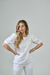 Scrubs Feminino Essência Branco Manga Bufante - comprar online