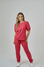 Scrubs Feminino Essência Pink Manga Bufante