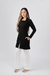 Jaleco Feminino Manguinha Princesa Slim (Preto) - comprar online