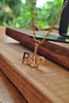 Colar/Pingente RAP (Dourado ou Prata) - loja online