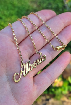 Colar/Pingente com Nomes Personalizados (Dourado ou Prata) - loja online