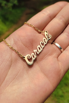 Colar/Pingente com Nomes Personalizados (Dourado ou Prata) - comprar online