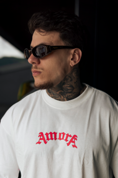 Camiseta Over Boxy Lettering Art Off white - loja online