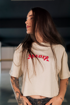 Cropped Over Lettering Art - Amora Clothing