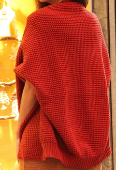 Casaco Tricot Kimono Punho Canelado - Moda Artesanal, atemporal e sustentável | Le Retrô