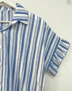 [FIBRANA] Camisa rayada con volados - Katy en internet