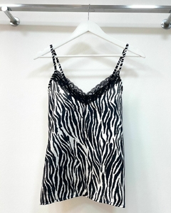 [SEDA] Musculosa encaje cebra