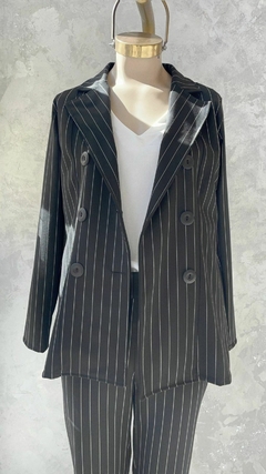 [Punto Roma] Blazer con Boton Rayado