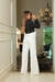 Calça Pantalona Liliane alfaiataria com bolso Funcionais na internet