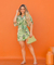 Vestido Kimono Folha Curto Estampado - comprar online