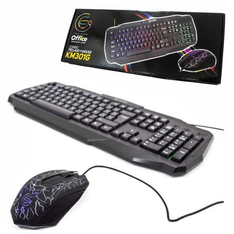 TECLADO + MOUSE GAMER OFF-KM301G RETROILUMINADO