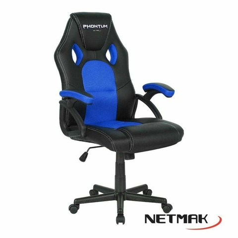 SILLA GAMER NETMAK ERGONOMICA PHONTUM AZUL