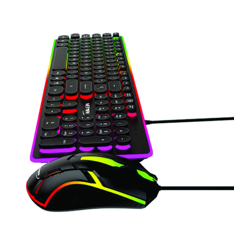 TECLADO + MOUSE NETMAK GAMER NM-VORTEX TECLAS REDONDAS