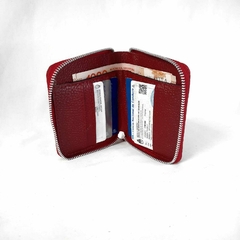 Billetera Pocket cuero graneado rojo en internet