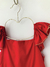 Vestido Vermelho Bolinhas Ouro - comprar online