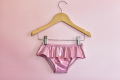 Conjunto blusa e tanga holográfica sereia proteção UV 50+ rosa neon - comprar online