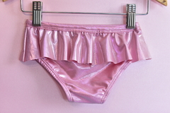 Conjunto blusa e tanga holográfica sereia proteção UV 50+ rosa neon - loja online
