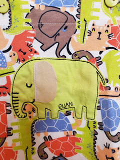 Conjunto blusa e macaquinho moletom elefantinho - comprar online
