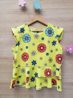 Combinadinho blusa e short flores colors - comprar online