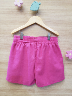 Conjunto short mix cores + blusa babados rosa pink - Amore mio store baby e kids