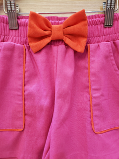 Conjunto short mix cores + blusa babados rosa pink na internet