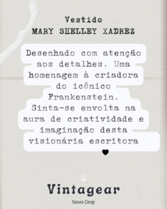 VESTIDO MARY SHELLEY XADREZ 100% ALGODÃO na internet