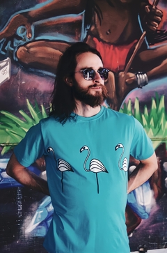 Camiseta T-shirt Flamingos Freestyle - Blue Tree