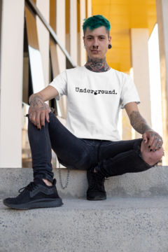 Camiseta t-shirt branca unissex underground moda alternativa - loja online