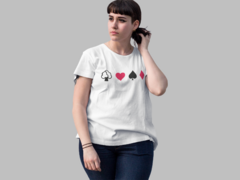 Imagem do Camiseta T-shirt Naipes Cartas Baralho