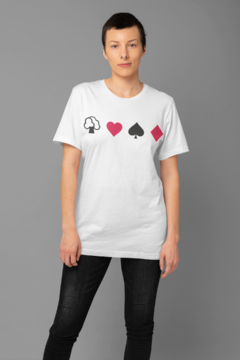 Camiseta T-shirt Naipes Cartas Baralho - loja online