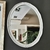 Espejo Oval. Marco de madera laqueado