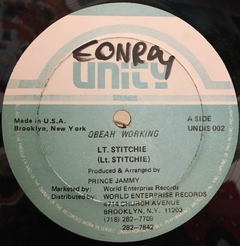 12" Lt. Stitchie - Obeah Working 2.Obeah Working (Version) / Junior Delgado - Baby Be True 2.Baby Be True (Version) (Unity Sounds) Vg+