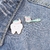 Dente e escova esmalte pino dentais emblemas