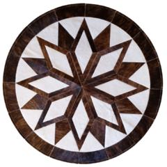 Tapete de couro Mandala Exótico Dark e Off White - comprar online