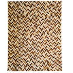 Tapete de couro Unique Geométrico Chevron Mix Color 2,00m x 2,50m