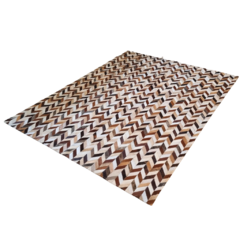 Tapete de couro Unique Geométrico Chevron Mix Color 2,00m x 2,50m - comprar online