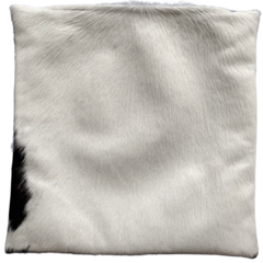 Almofada de Couro Branco e Preto 40cm x 40cm - comprar online