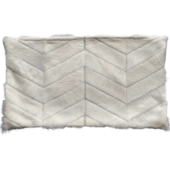 Kit Almofada de Couro Chevron Off White 57cm x 33cm - comprar online