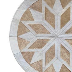 Tapete de couro Unique Mandala Off White e Bege 1,45m - comprar online