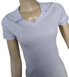 Camiseta canelada gola Polo - comprar online