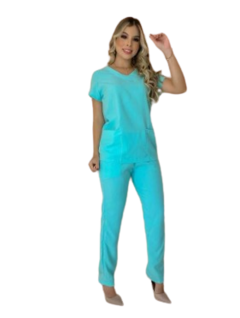 Pijama Cirurgico Oxfordine Feminino - Jalecos-Bordados-Dolmãs-Uniformes- Rafaella Uniformes e Bordados