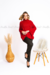 Poncho Ayla vermelho - comprar online