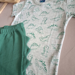 Conjunto mas camiseta alg Dinos e bermuda moletinho detalhes verde - A271 - comprar online